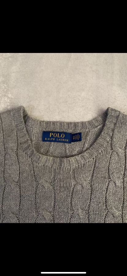 Ralph lauren cable knit sweatshirt